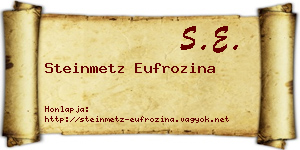 Steinmetz Eufrozina névjegykártya