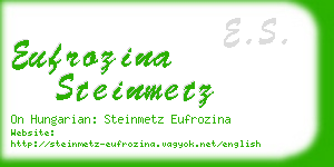 eufrozina steinmetz business card
